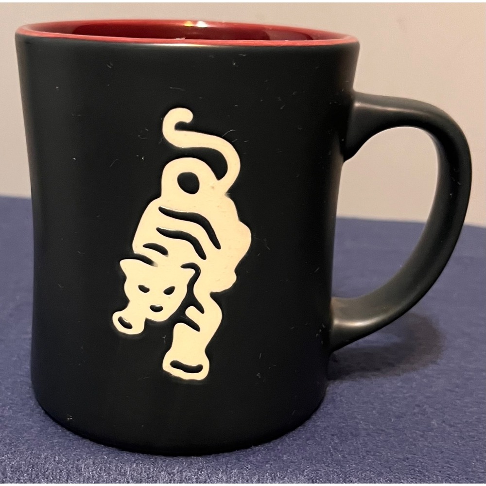 Starbucks 2012 Sumatra Tiger Cutout Black Red New Bone China 16 oz Coffee Mug
